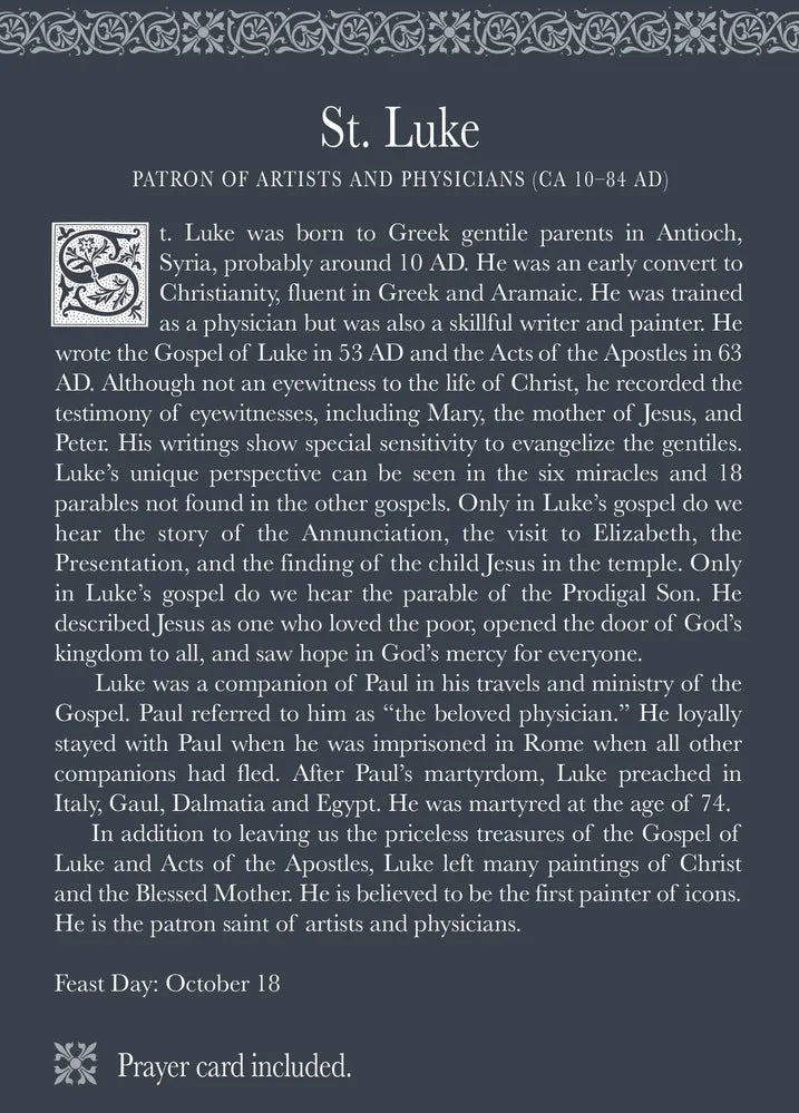 Roman Inc - Saint Luke - Patron of Artists and Doctors