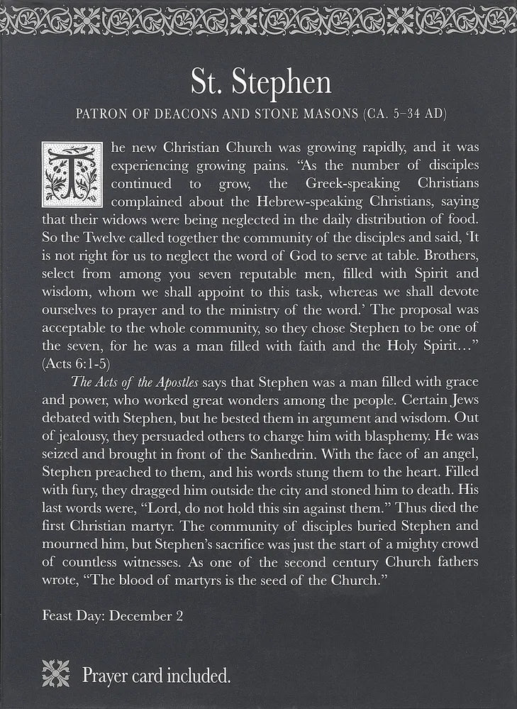 Roman Inc - Saint Stephen - Patron of Deacons and Stone Masons