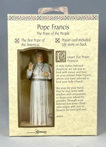 Roman Inc - Pope Francis Figure with Prayer Card