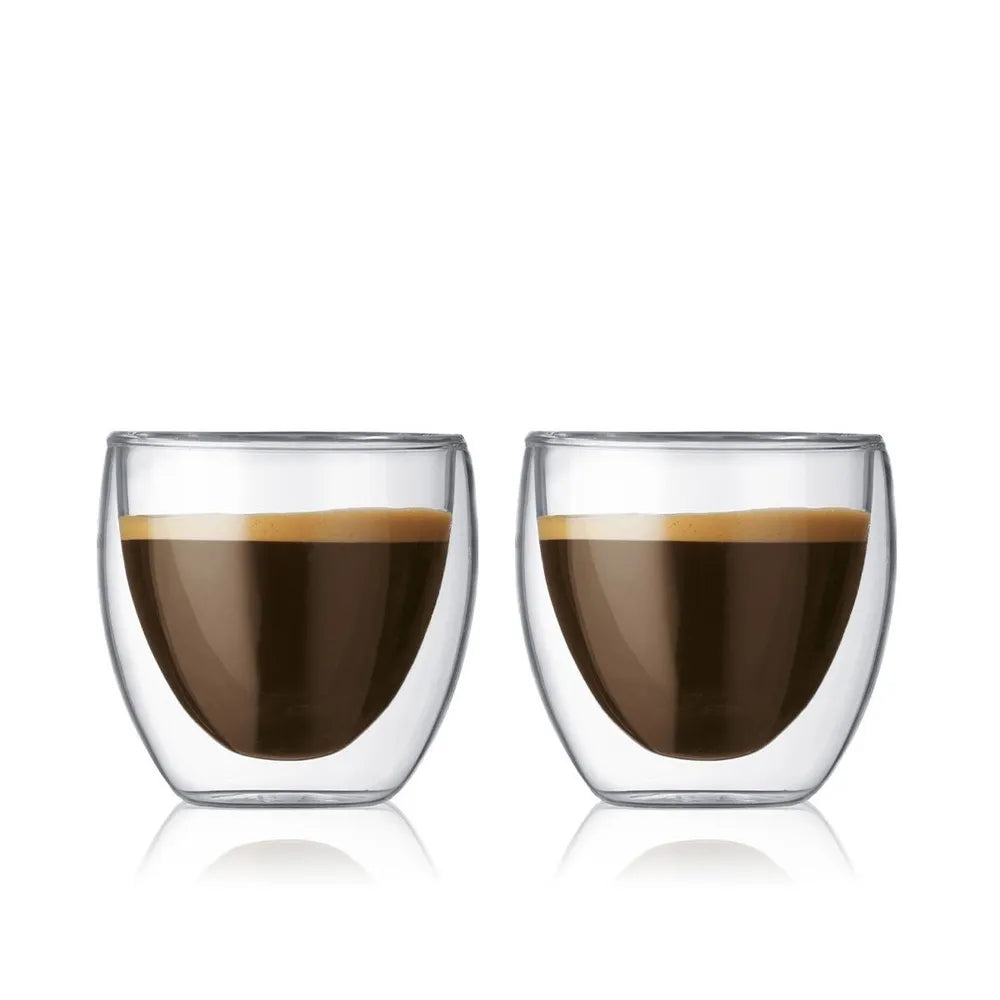 Bodum Glassware - Pavina Double Wall Glasses Extra Small 80mL 2 Pack