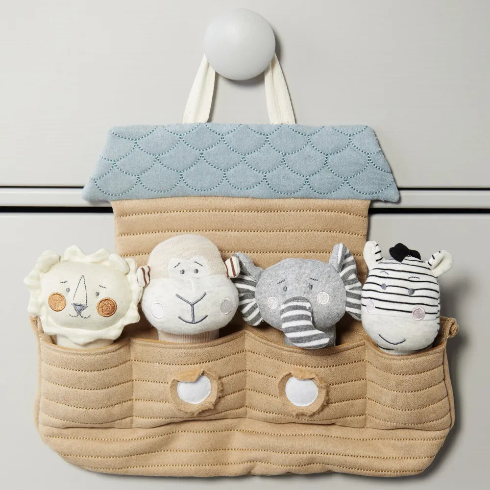 Demdaco Baby - Noah's Ark With Squeakers Plush Toy Set