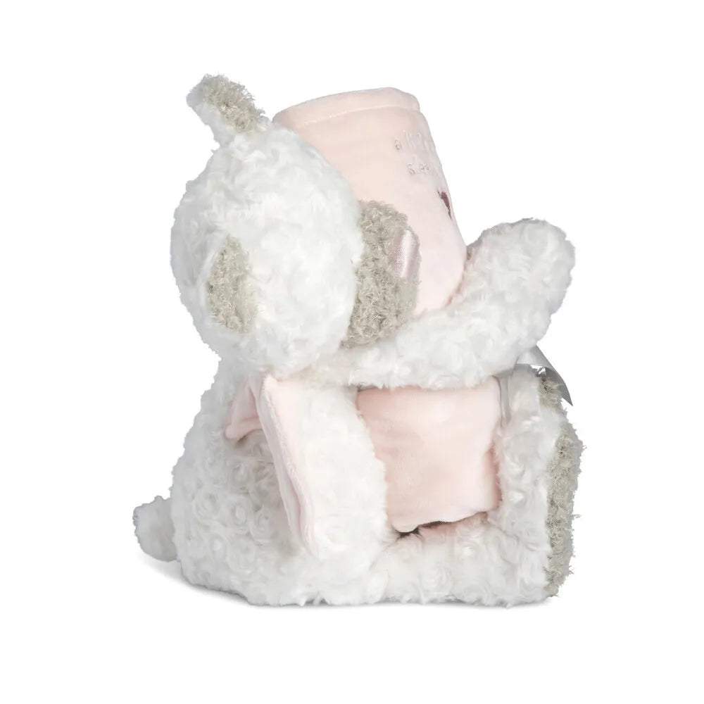Demdaco Baby - Teddy & Blanket Set Pink Guardian Angel
