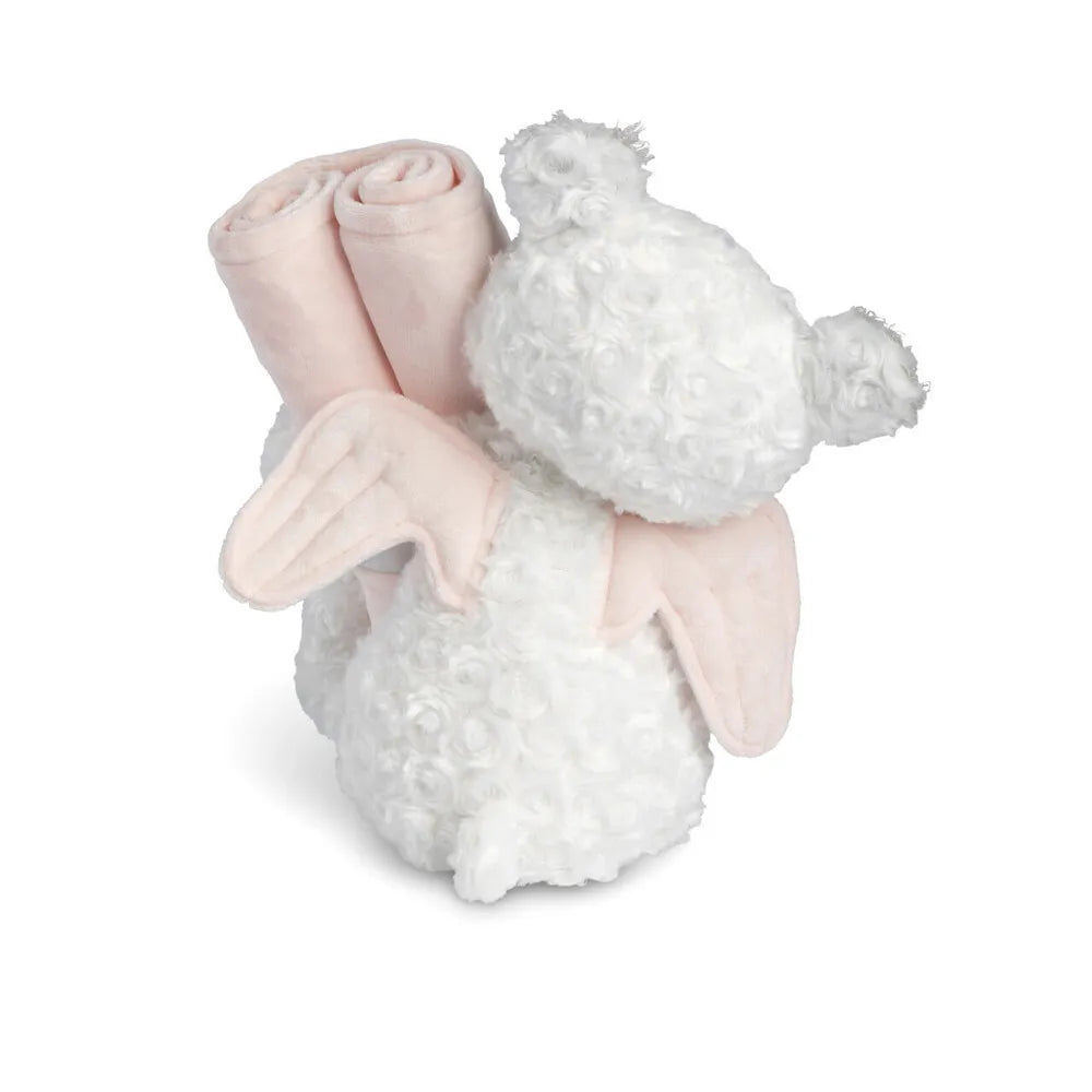 Demdaco Baby - Teddy & Blanket Set Pink Guardian Angel