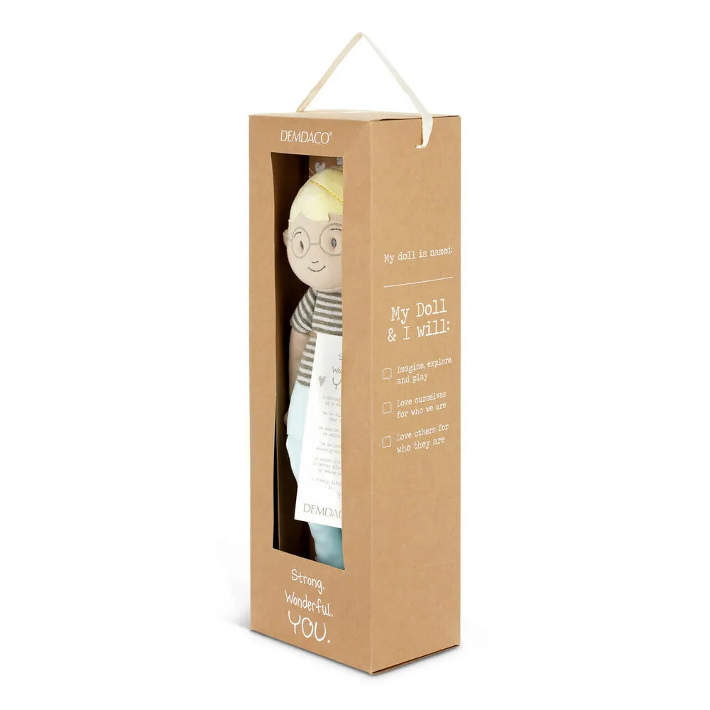 Demdaco Baby - Strong Wonderful You - Boy Doll Blonde