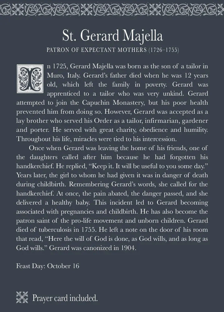 Roman Inc - Saint Gerard - Patron of Expectant Mothers