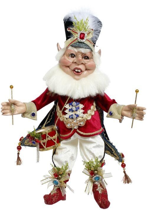 Mark Roberts Christmas Elves - Medium Drummer Boy Elf