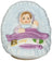 Growing Up Girls - Brunette Newborn Cake Topper