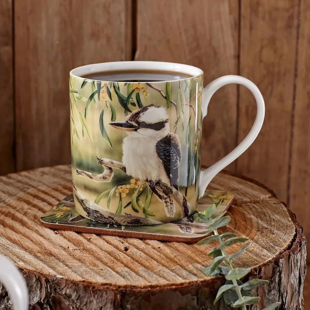 Ashdene Australian Bird & Flora - Kookaburra & Wattle City Mug