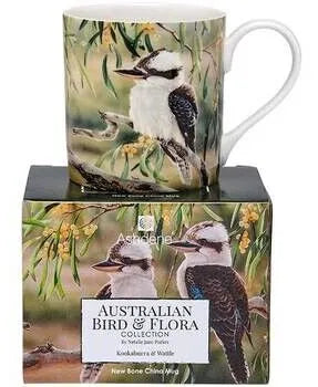 Ashdene Australian Bird & Flora - Kookaburra & Wattle City Mug