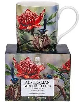 Ashdene Australian Bird & Flora - Blue Wren & Waratah City Mug