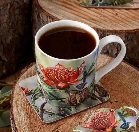 Ashdene Australian Bird & Flora - Blue Wren & Waratah City Mug