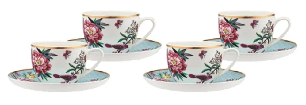 Ashdene Jardin Peony - Teacup & Saucer Set Of 4