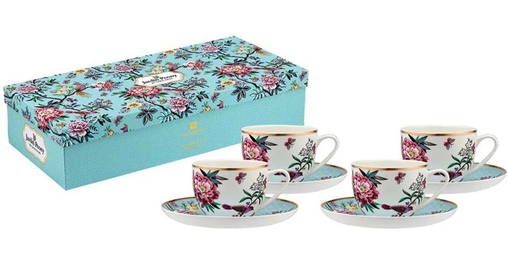 Ashdene Jardin Peony - Teacup & Saucer Set Of 4