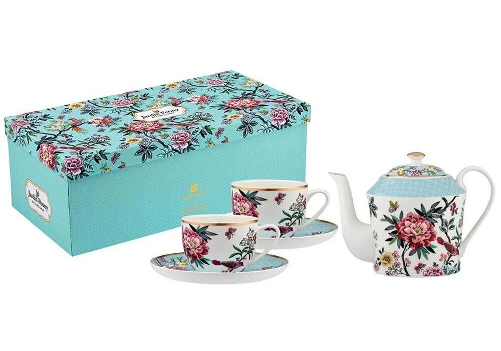 Ashdene Jardin Peony - Teapot & 2 Teacup Set