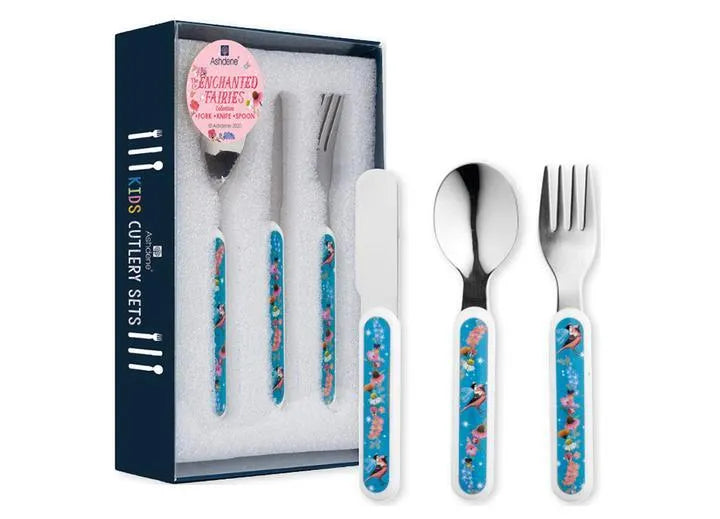 Ashdene Enchanted Fairies Piper - 3pc Kids Cutlery Set