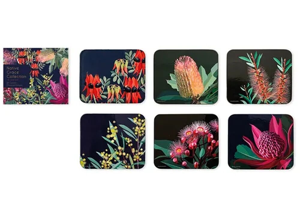 Ashdene Native Grace - Assorted Coasters 4 Pack