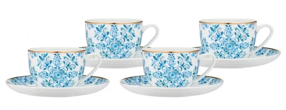 Ashdene Lisbon - Cup & Saucer 4 Pack