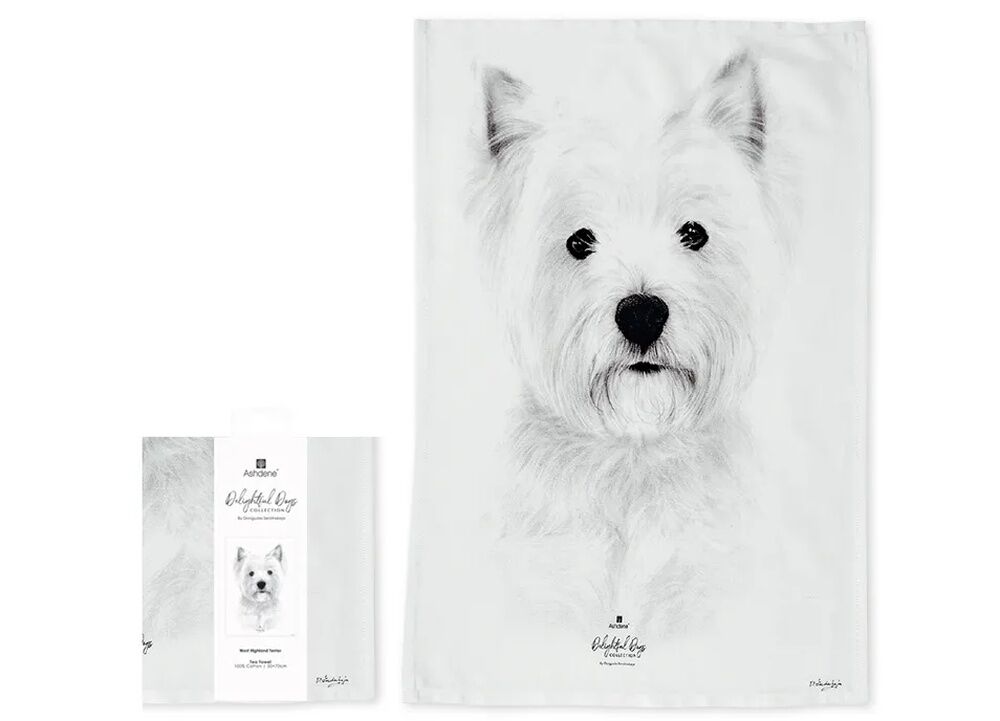 Ashdene Delightful Dogs - West Highland Tea Towel