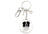 Ashdene Delightful Dogs - Border Collie Keyring