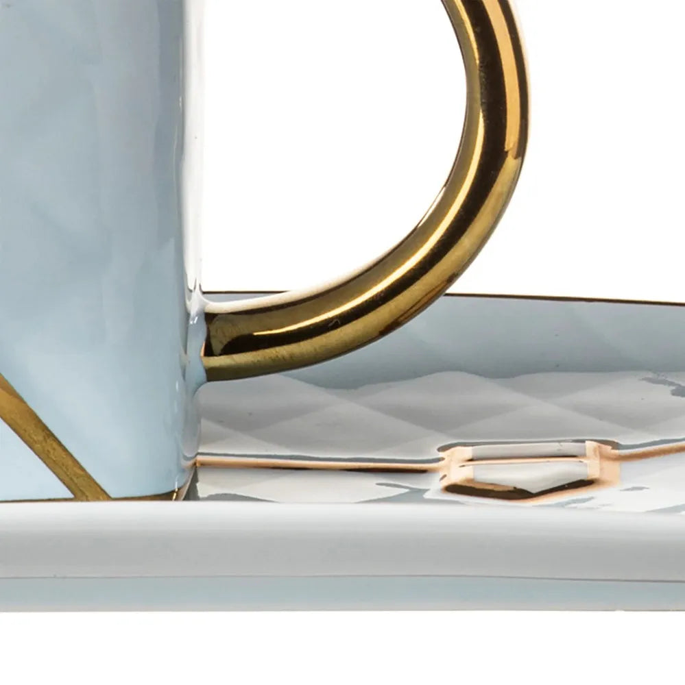 Ashdene Designers Delight - Pale Blue Mug & Plate Set