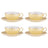 Ashdene Parisienne Pearl - Buttermilk Cup & Saucer Set of 4