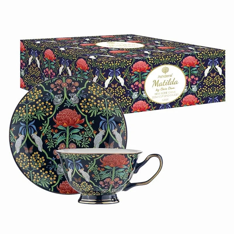 Ashdene Matilda - Navy Cup & Saucer
