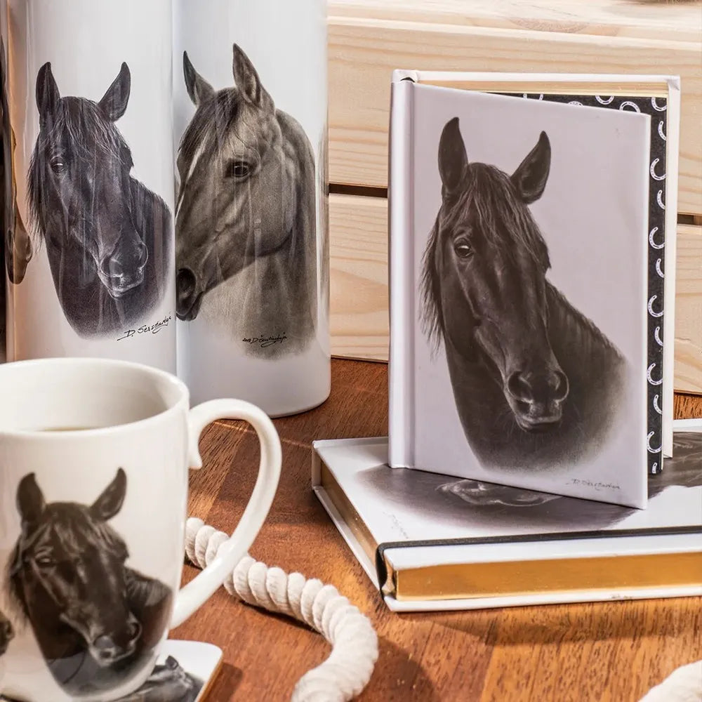 Ashdene Horse Trio - Chestnut Hardcover A6 Notebook