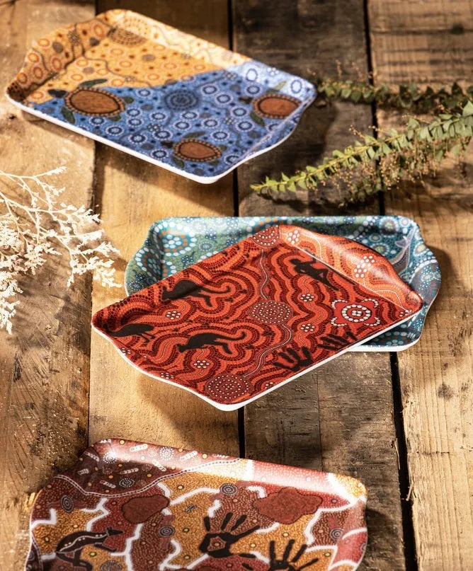 Ashdene Maarakool Art Scatter Tray Set of 2 - Fire-stick Farming