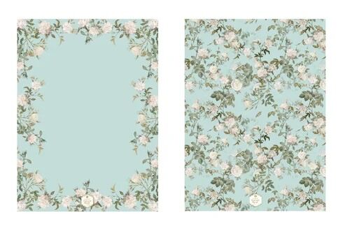 Ashdene Elegant Rose - Kitchen Towel 2 Pack - Mint