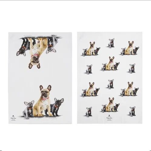 Ashdene Puppy Love Kitchen Towel - French Bulldog