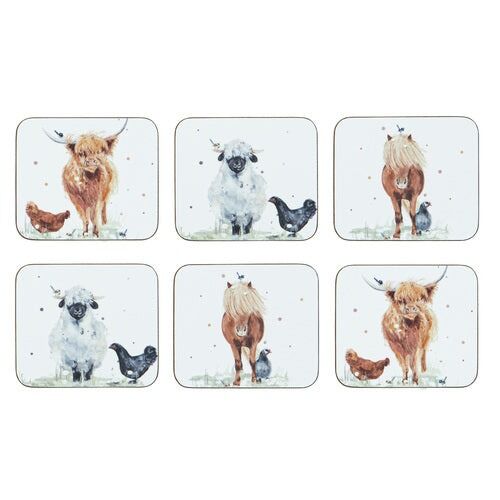 Ashdene Paddock Pals - Coasters - Pack of 6