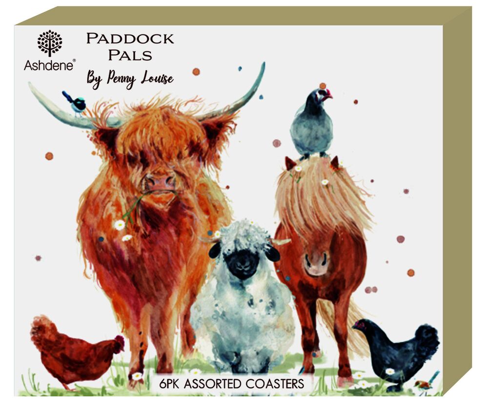 Ashdene Paddock Pals - Coasters - Pack of 6