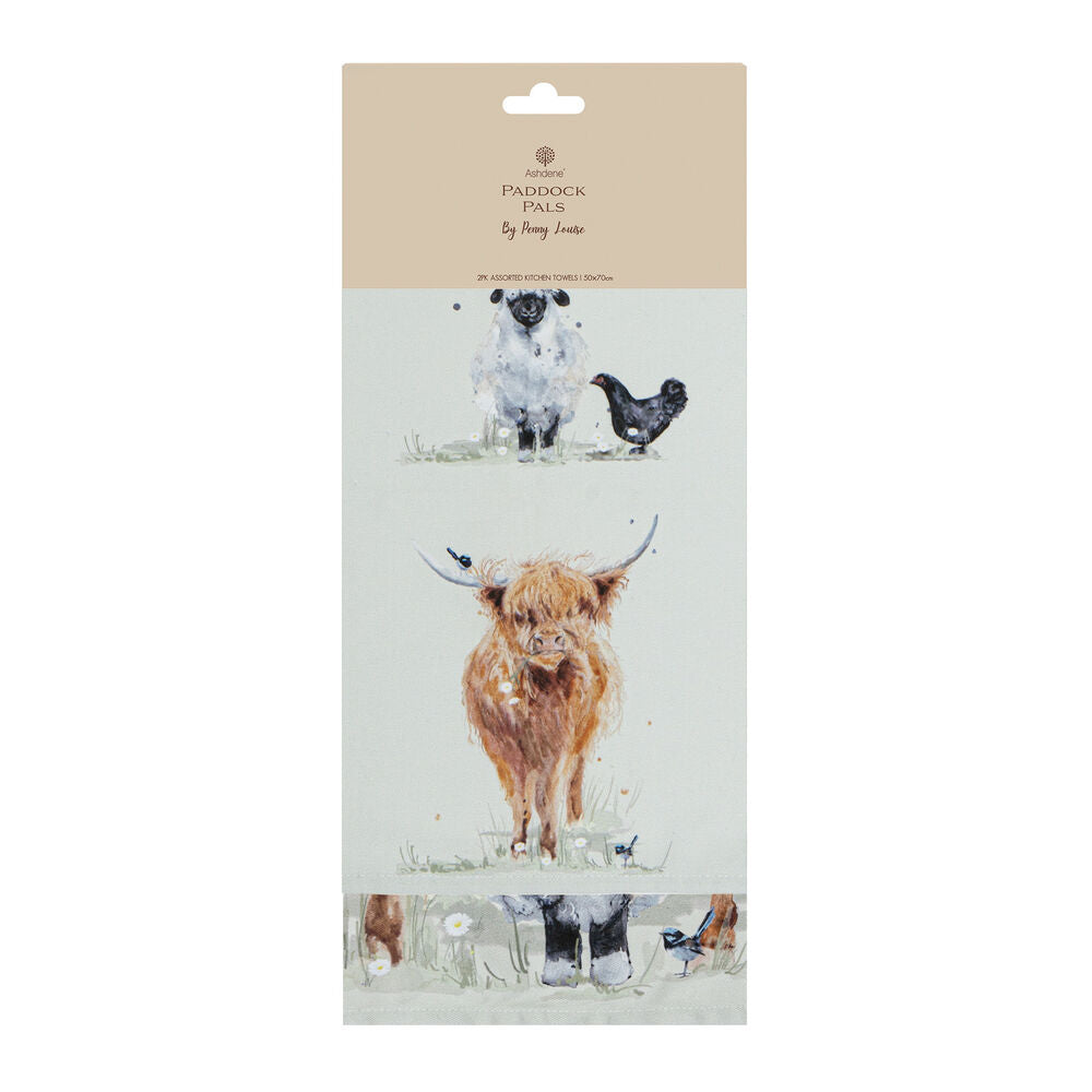 Ashdene Paddock Pals - Kitchen Towels - Pack of 2