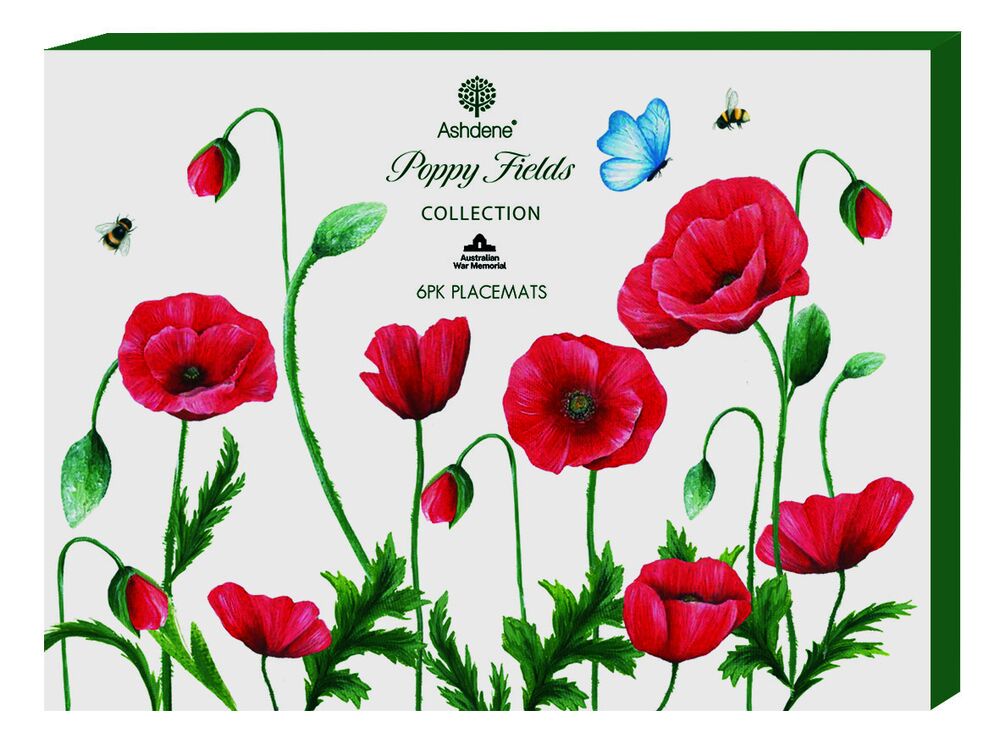 Ashdene Poppy Fields - Placemats - Pack of 6