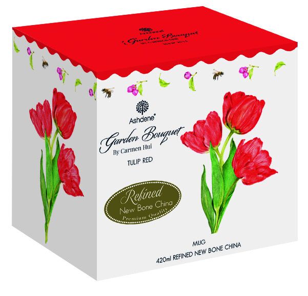 Ashdene Garden Bouquet - Red Tulip Mug