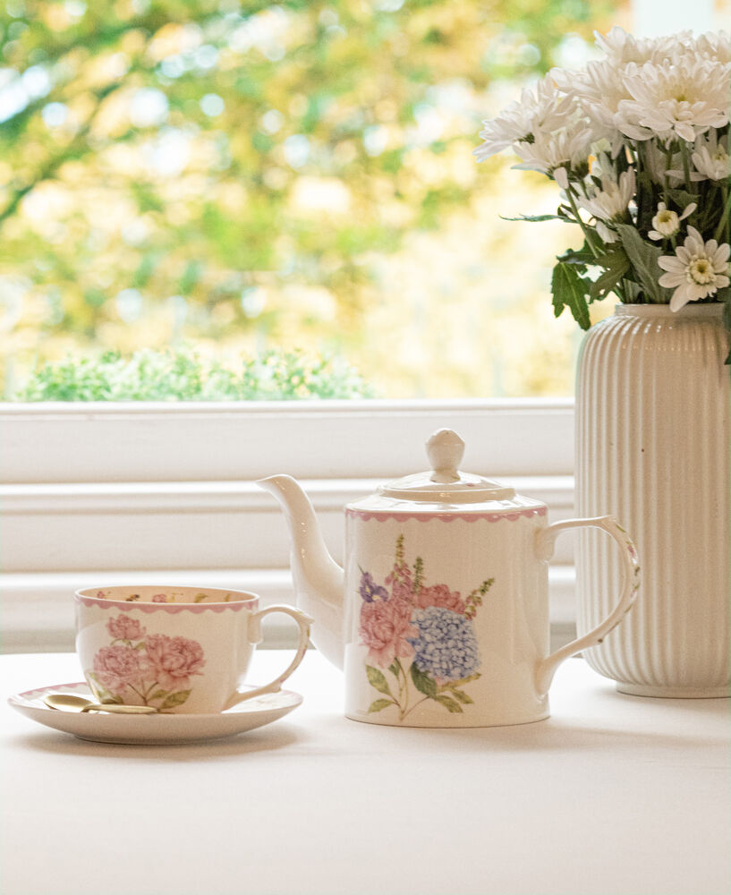 Ashdene Garden Bouquet - Pink Peony Cup and Saucer