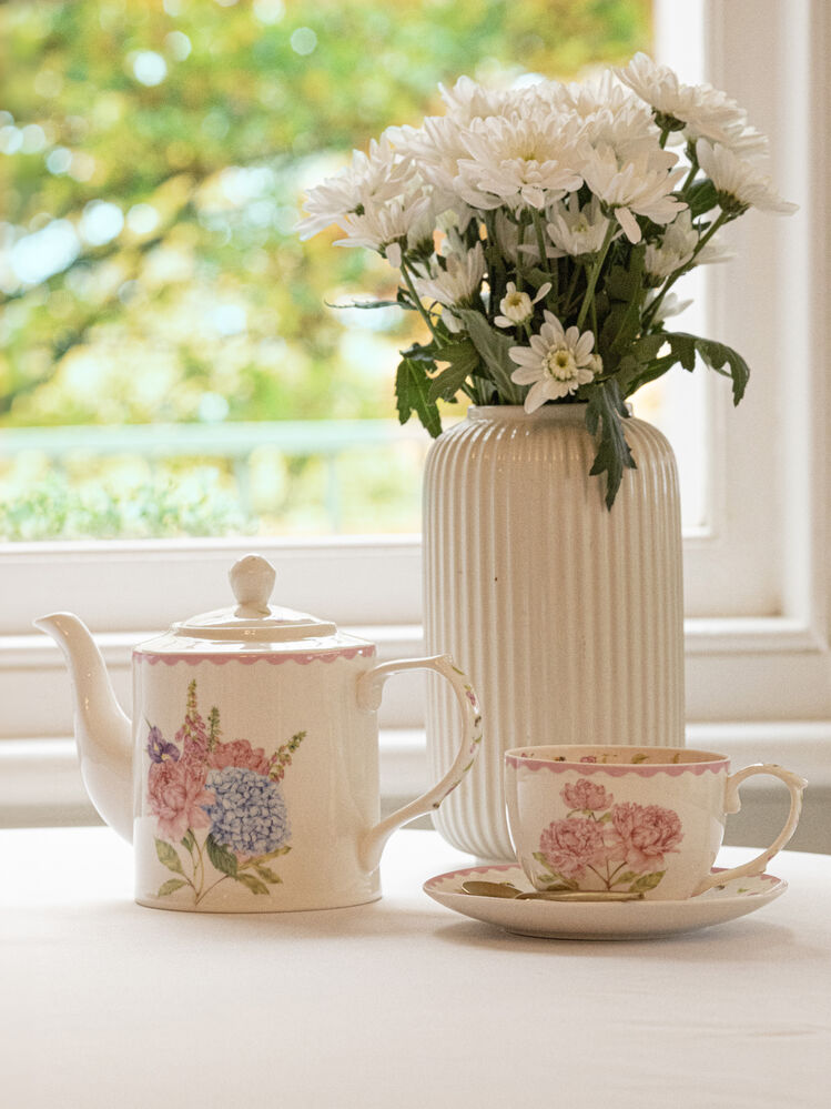 Ashdene Garden Bouquet - Pink Peony Cup and Saucer