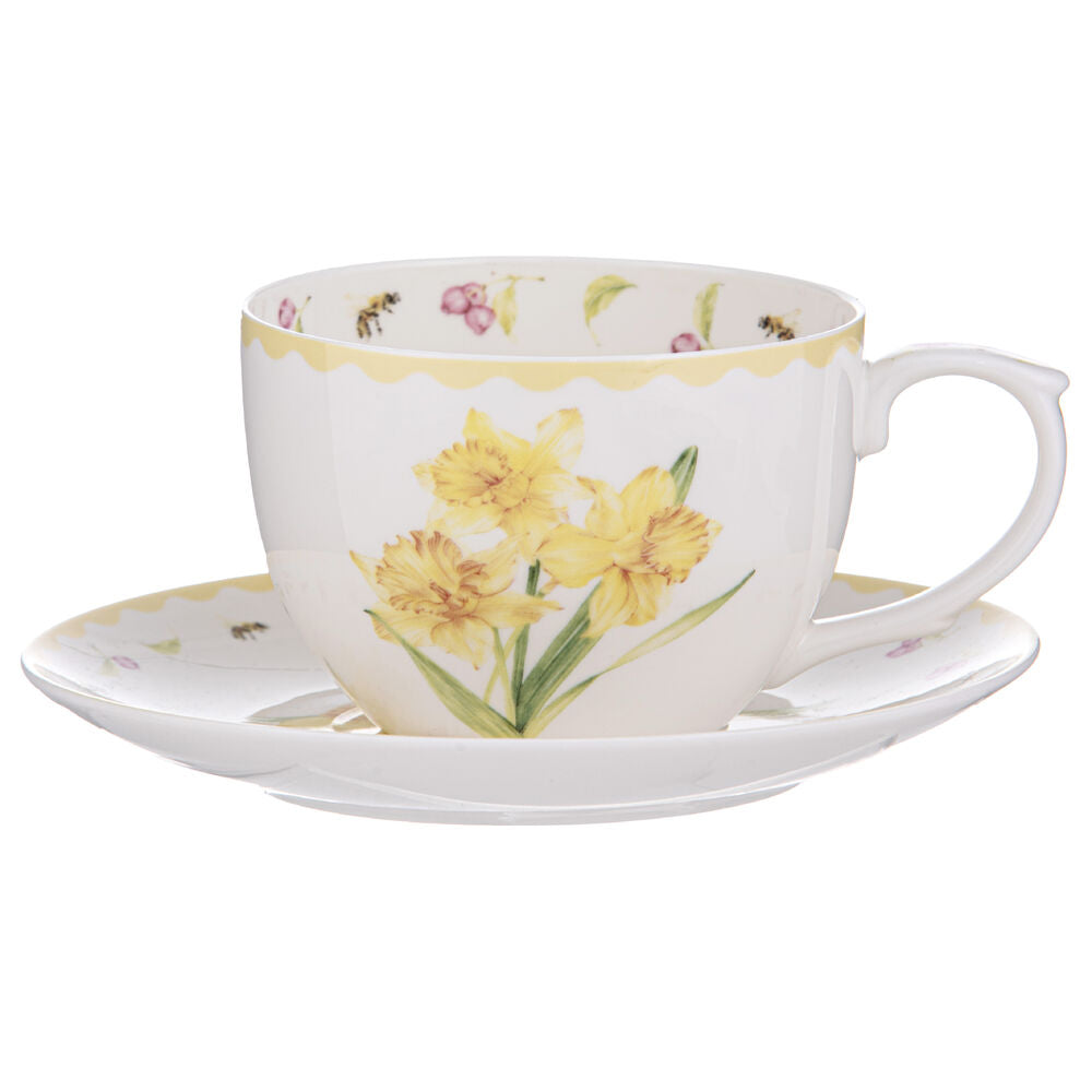 Ashdene Garden Bouquet - Yellow Daffodil Cup and Saucer