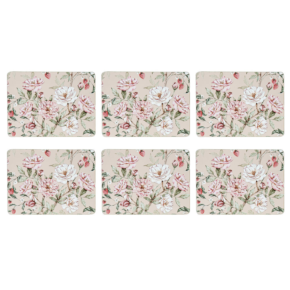 Ashdene Raspberry Rose - Placemats - Pack of 6