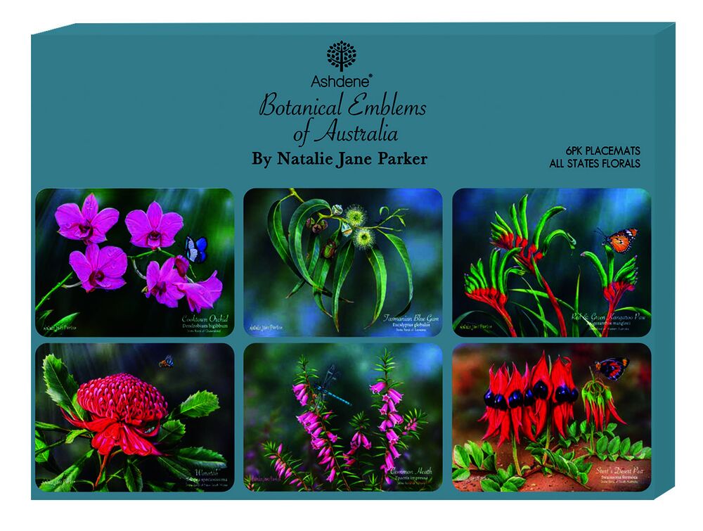 Ashdene Botanical Emblems - Placemats - Pack of 6