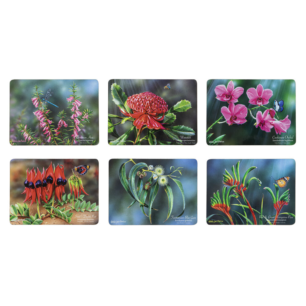 Ashdene Botanical Emblems - Placemats - Pack of 6