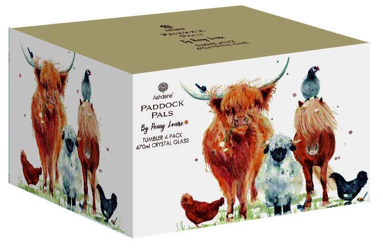 Ashdene Paddock Pals - Crystal Tumblers - Pack of 4