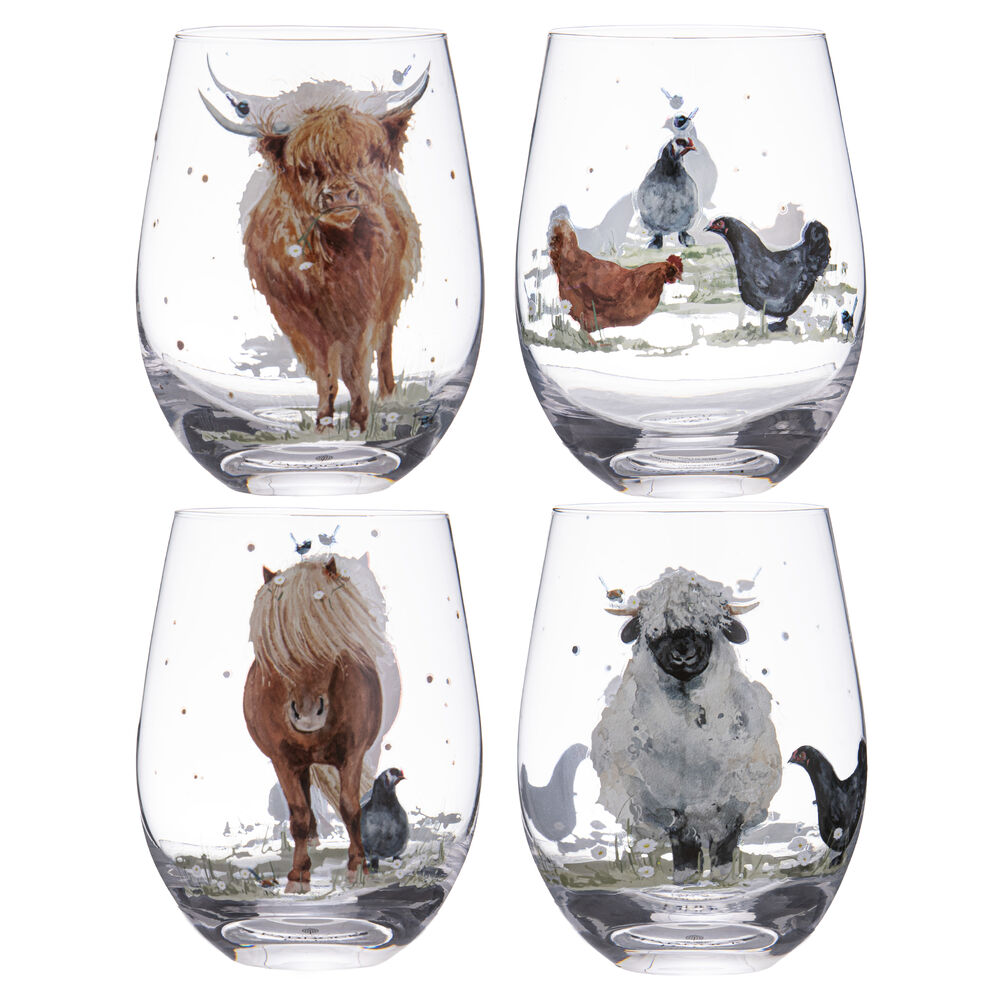 Ashdene Paddock Pals - Crystal Tumblers - Pack of 4