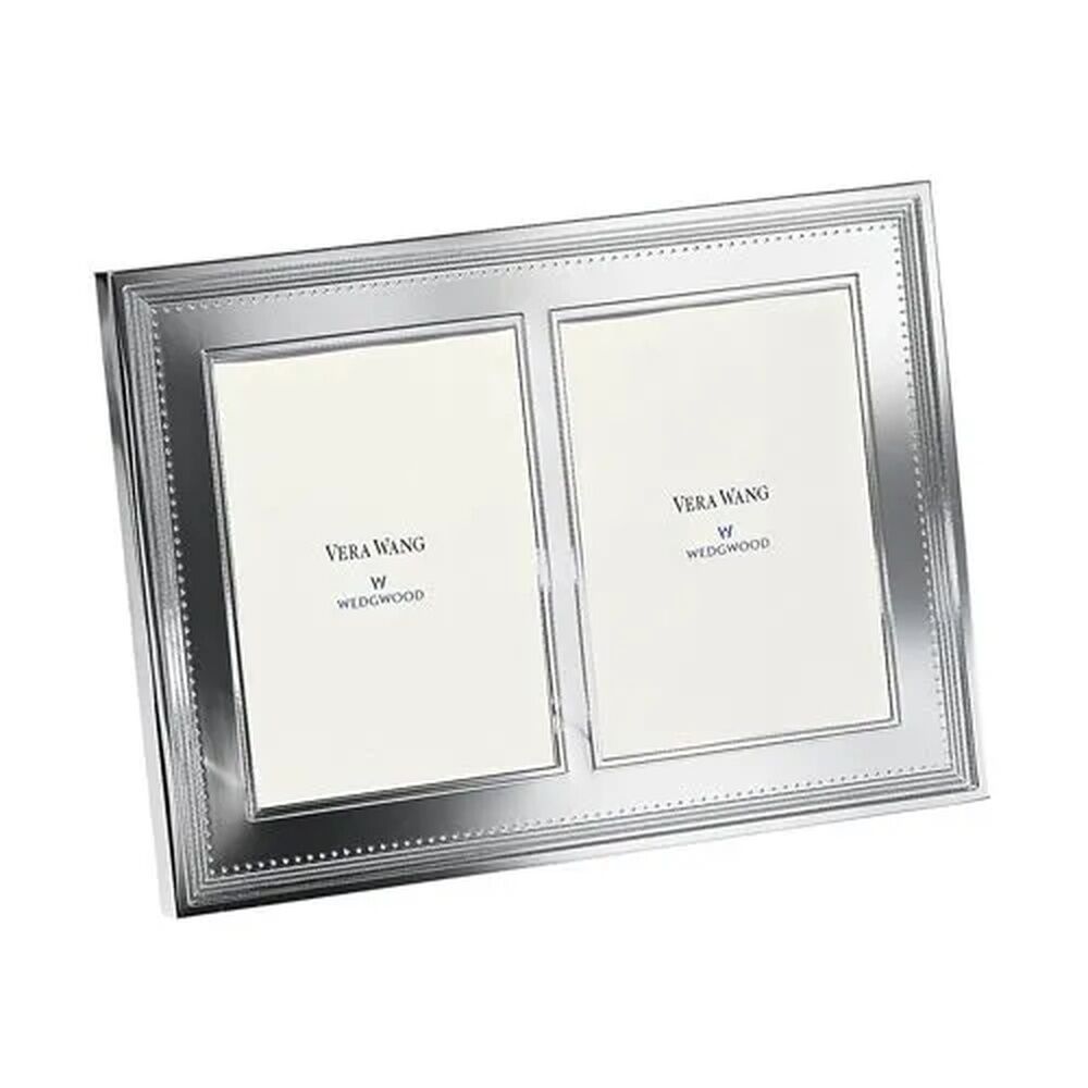 Wedgwood Vera Wang Grosgrain Double Photo Frame 5x7inch