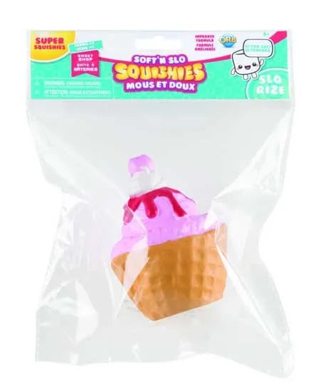 Soft N Slo Squishies Sweet Shop Series 1 - Strawberry Ice Cream Waffle Cup