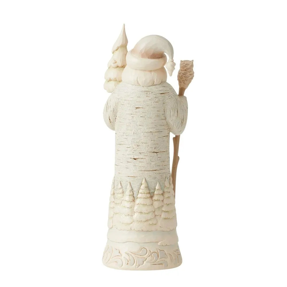 Jim Shore Heartwood Creek White Woodland - Santa Birch Bark
