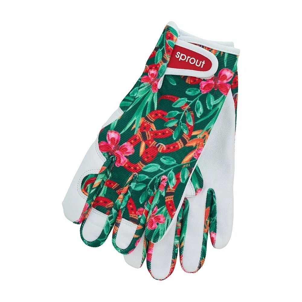 Sprout Goatskin Gardening Gloves - Jungle Snake