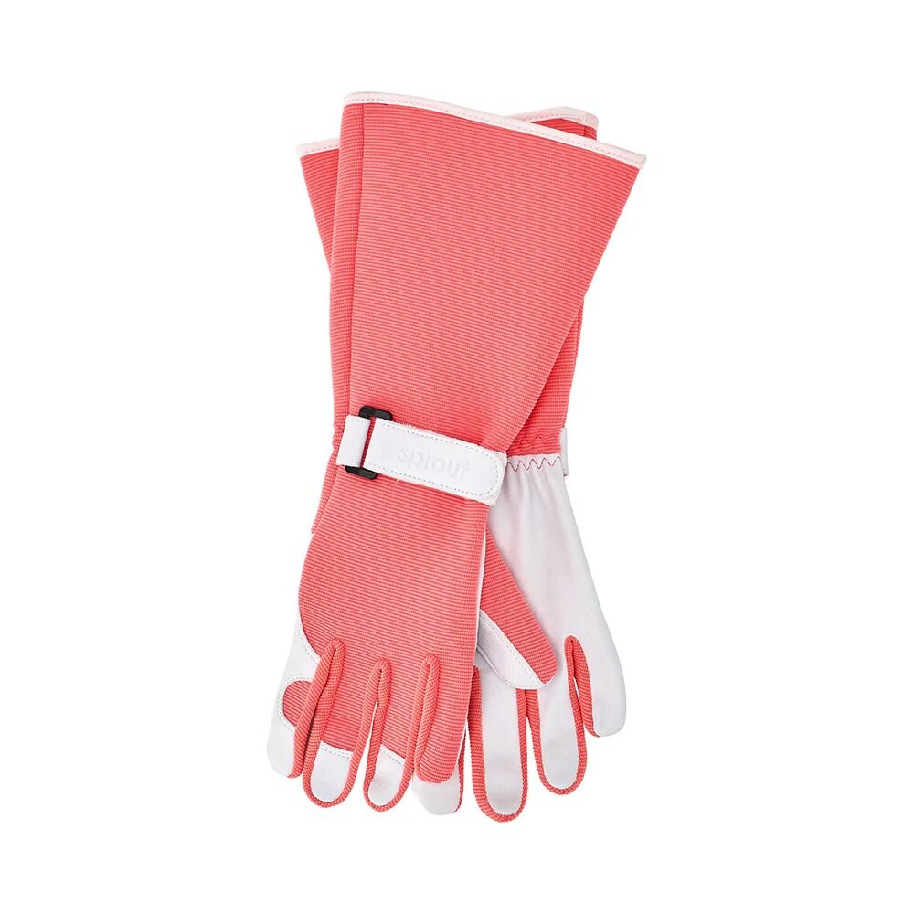 Sprout Long Sleeve Gardening Gloves - Coral