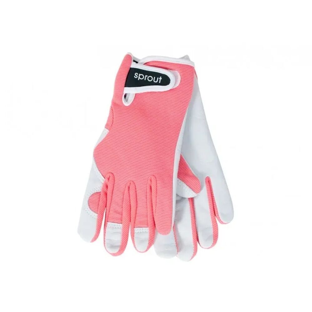 Sprout Goatskin Gardening Gloves - Coral