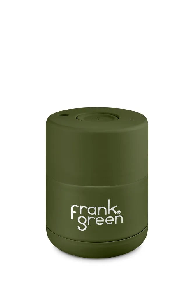 Frank Green Reusable Cup - Ceramic 175ml Khaki Push Button